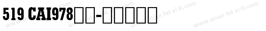 519 CAI978字体字体转换
